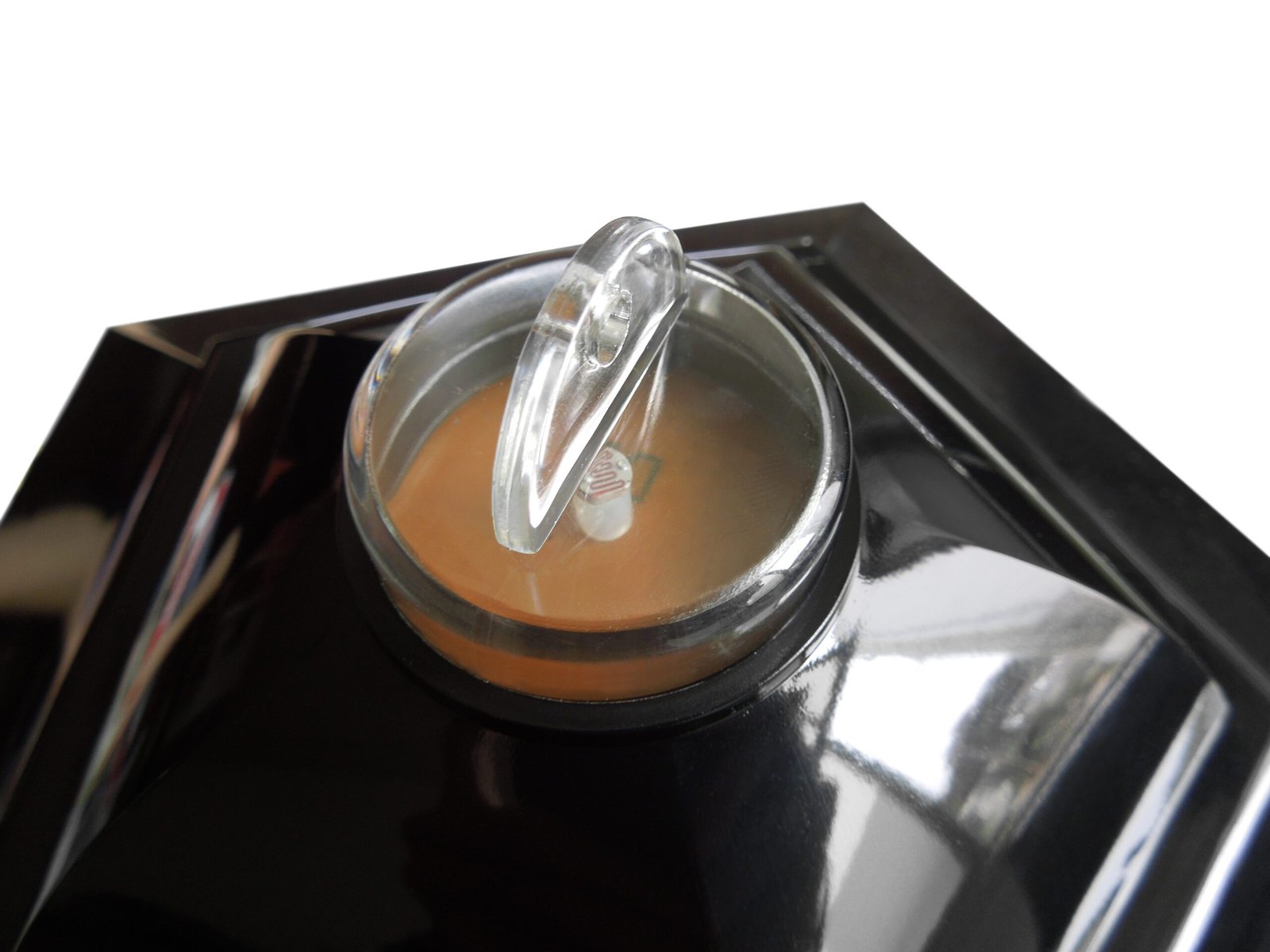 Close-up view of the clear dome housing the automatic light sensor (photocell sensor) located on the top of the W-B series mosquito traps, enabling automatic dusk-to-dawn operation.