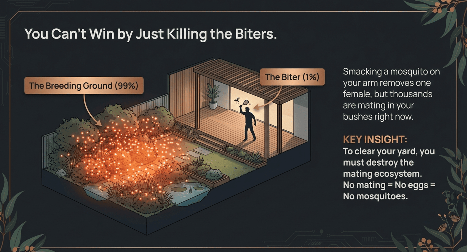 mosquito breeding at backyard