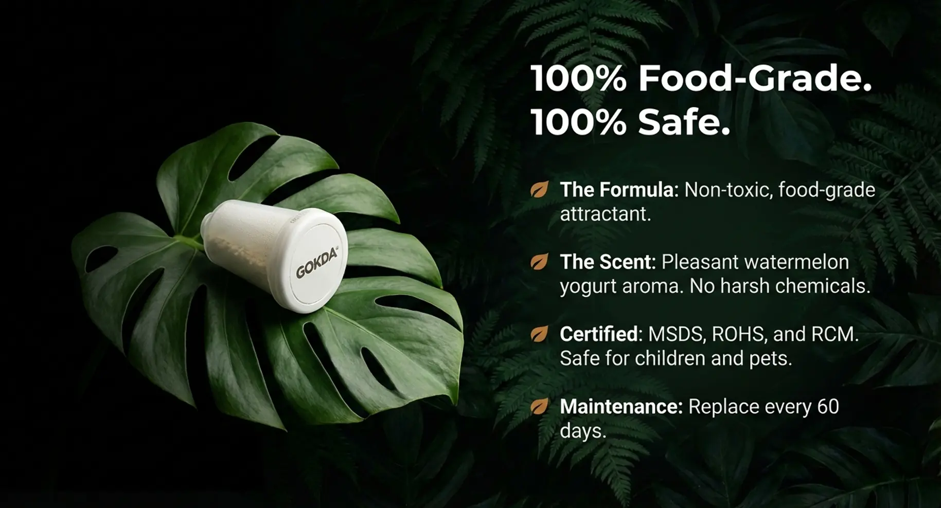 100% safe food grade attratant